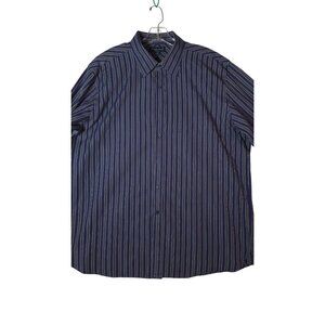 Austin Reed Mens XL Blue Striped Button-Down Shirt
